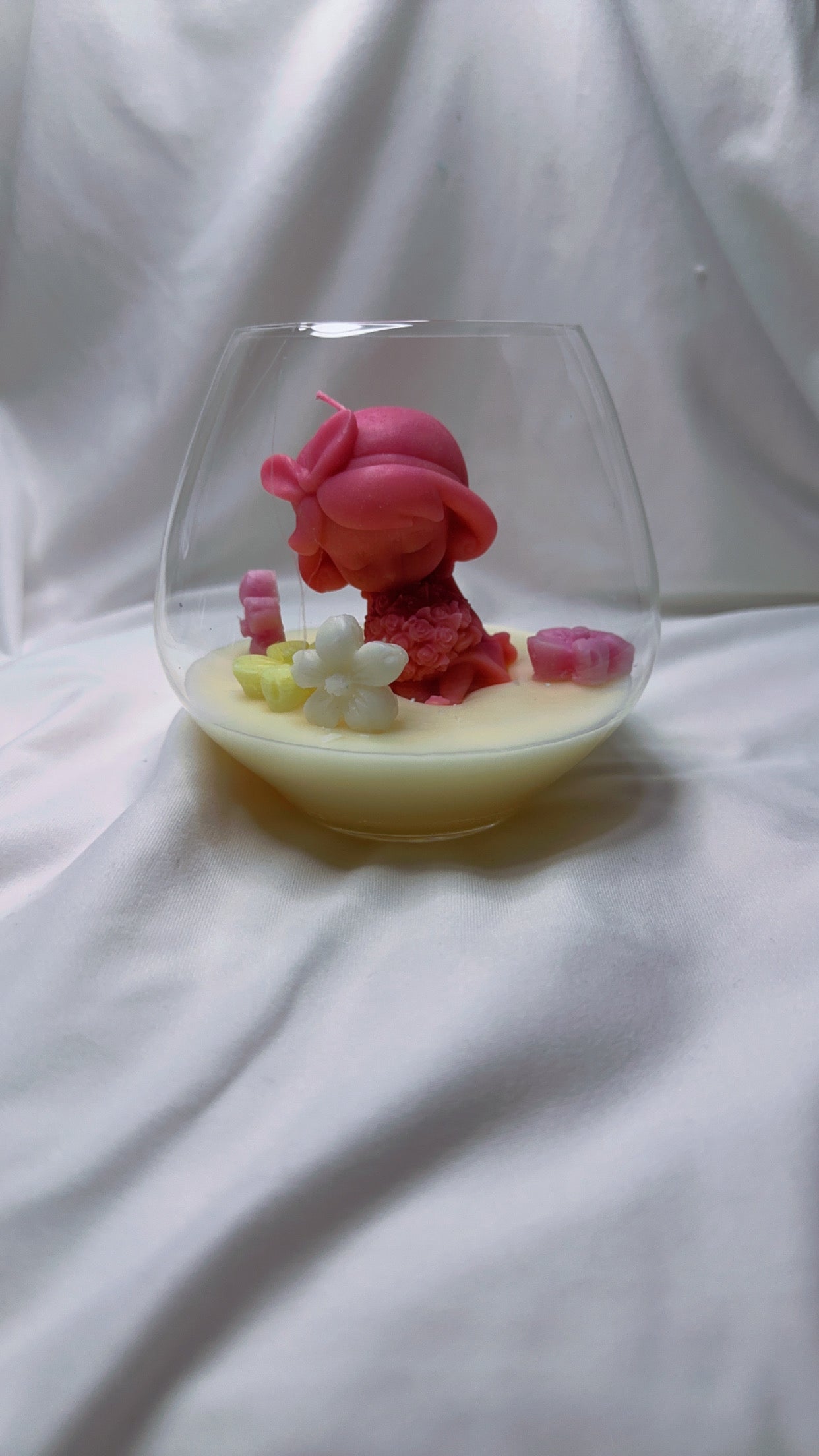 Lily in Her Hand Candle