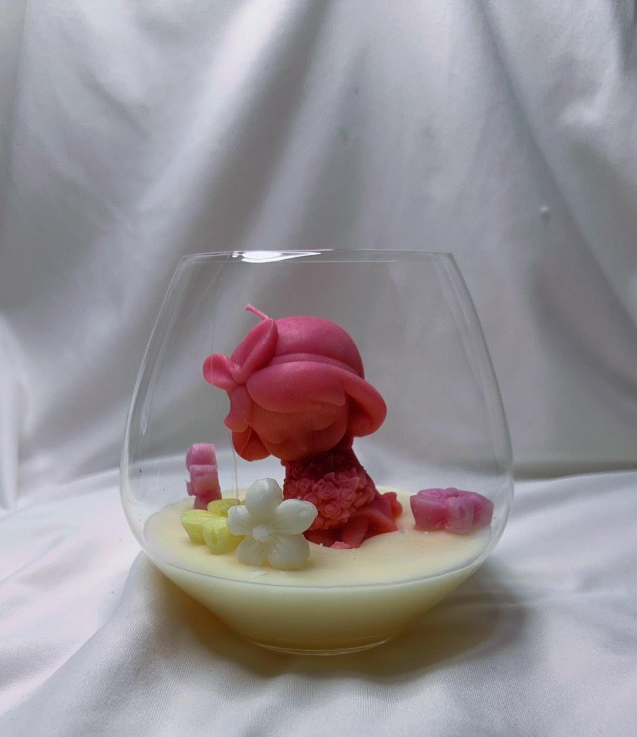 Lily in Her Hand Candle