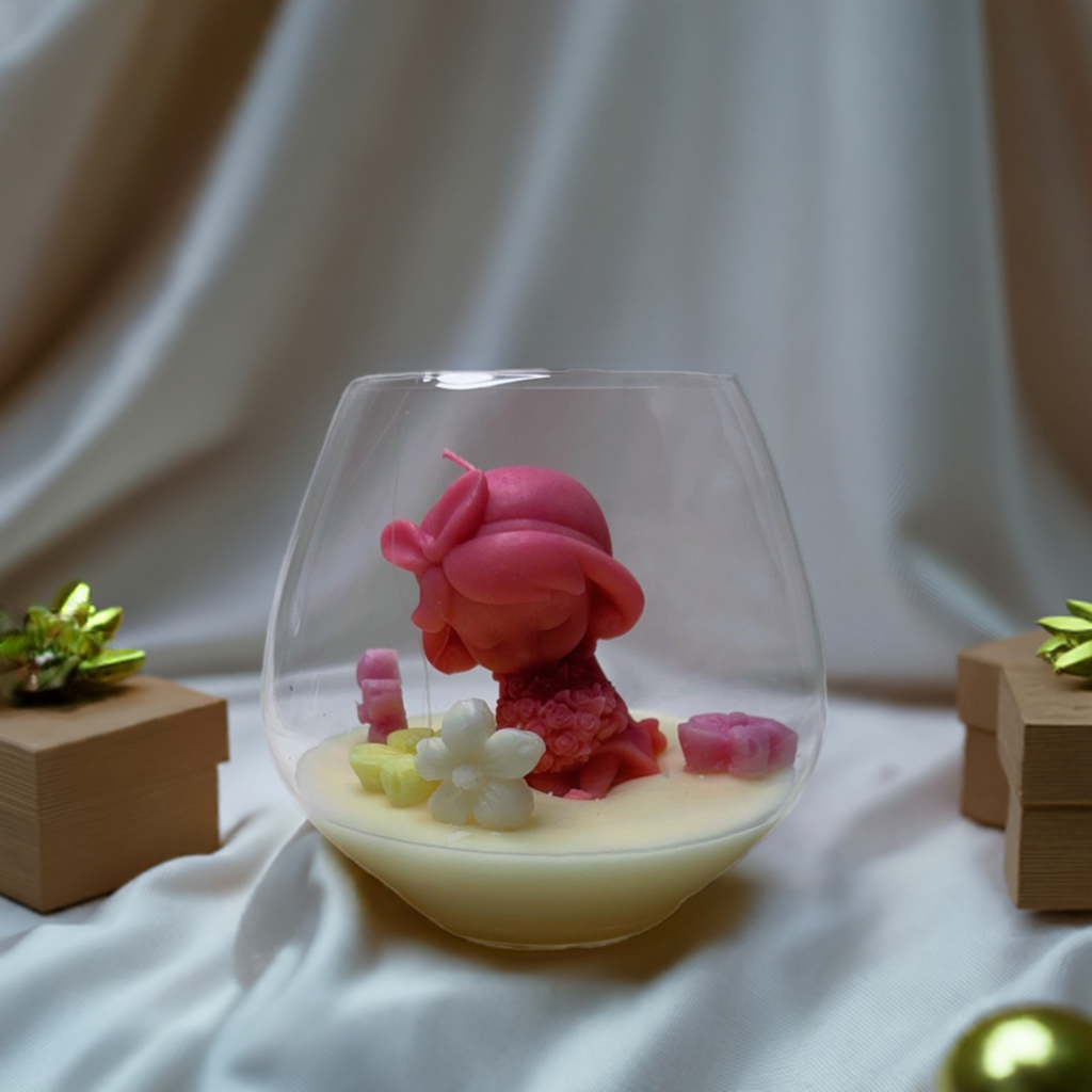 Lily in Her Hand Candle